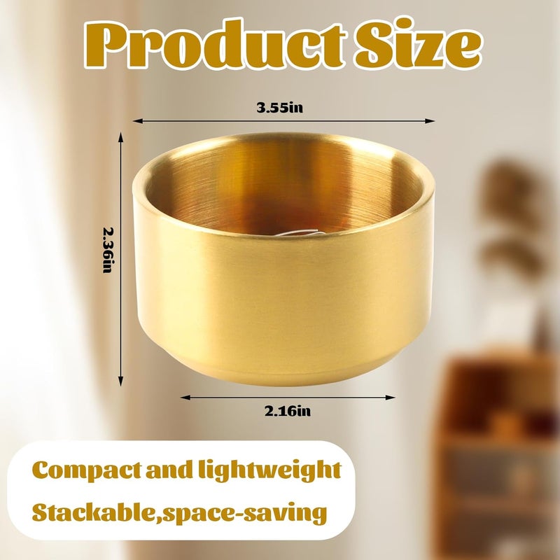 loghohu Paper Clip Holder Gold Paperclip Holders for Desk Metal Binder Clip Holder Bowls Paper Clip Dispenser Organizer for Holding Small Parts Office Accessories Space-Saving Desktop Organizer - Image 2
